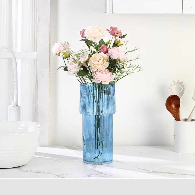 Large Glass Vase, 12 Inches Tall Vase - Image 5