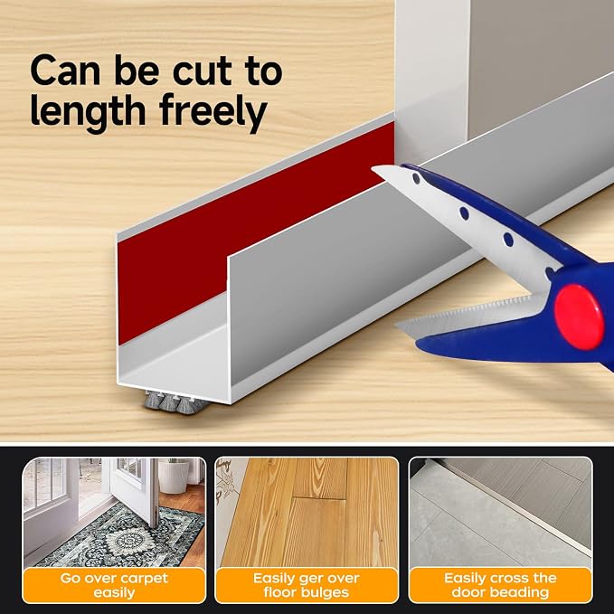 Weather Stripping Door Seal, 36” Length Cuttable Door Draft Stopper, Strong - Image 4