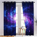 Nebula Curtains, Universe Starry Sky Blackout Curtains 96 Inches Long, Abstract by Unknown