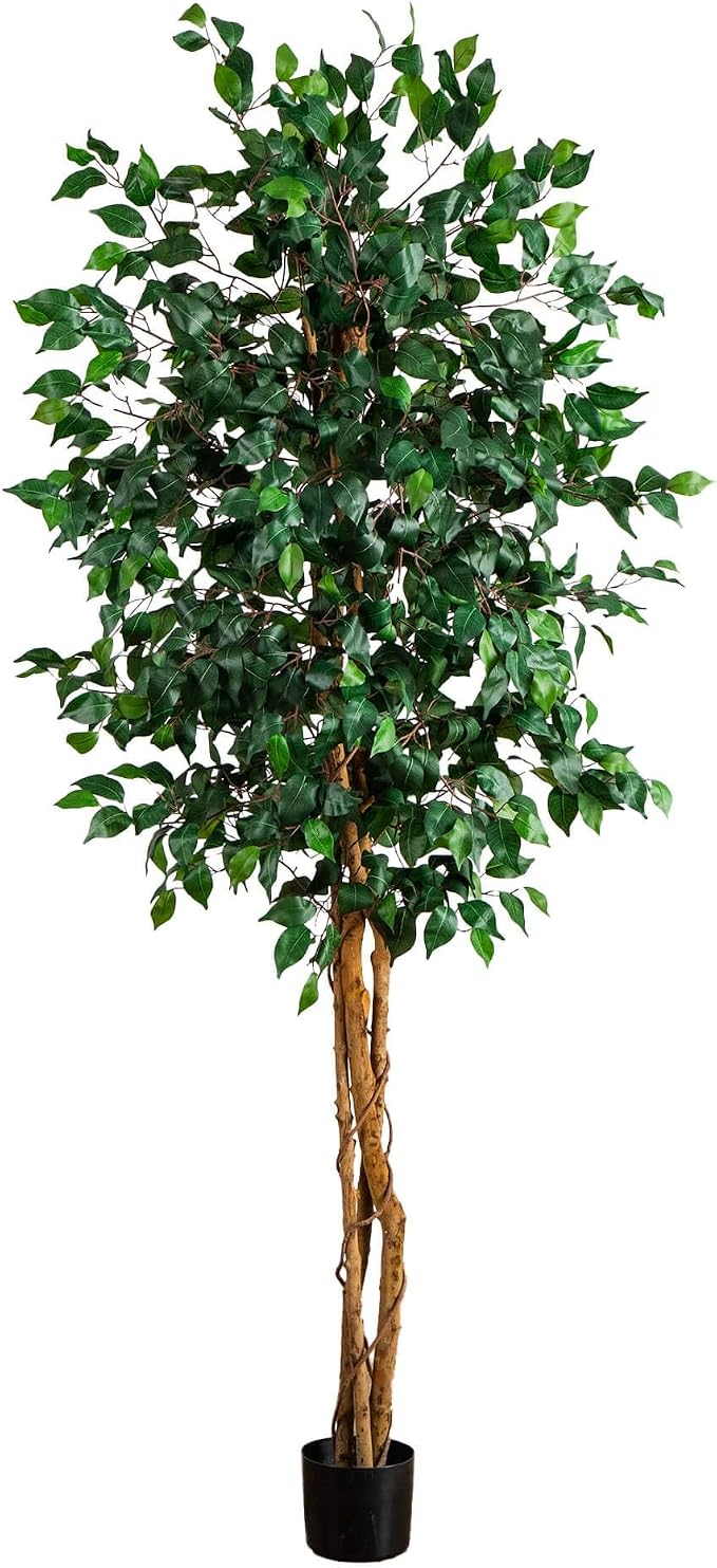 Nearly Natural 74 in Triple Trunk Artificial Ficus Tree by NearlyNatural
