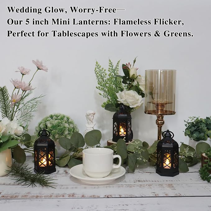 LLQ Mini Lantern with Flickering LED Candle - Image 3