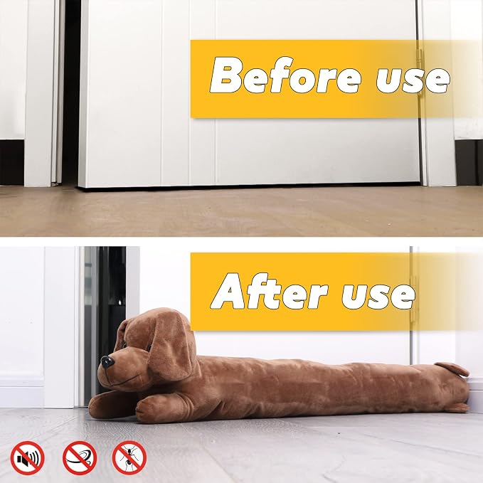 Dog Under Door Draft Stopper Heavy Duty, 3LB 36 Inch Decorative Fabric Door - Image 6