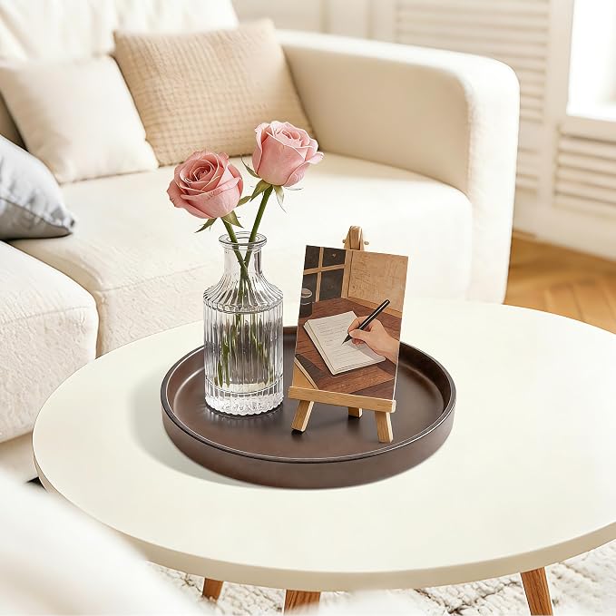 2 Pack 9" Bathroom and Vanity Tray, ABS Bathroom Counter Organizer, Coffee - Image 3