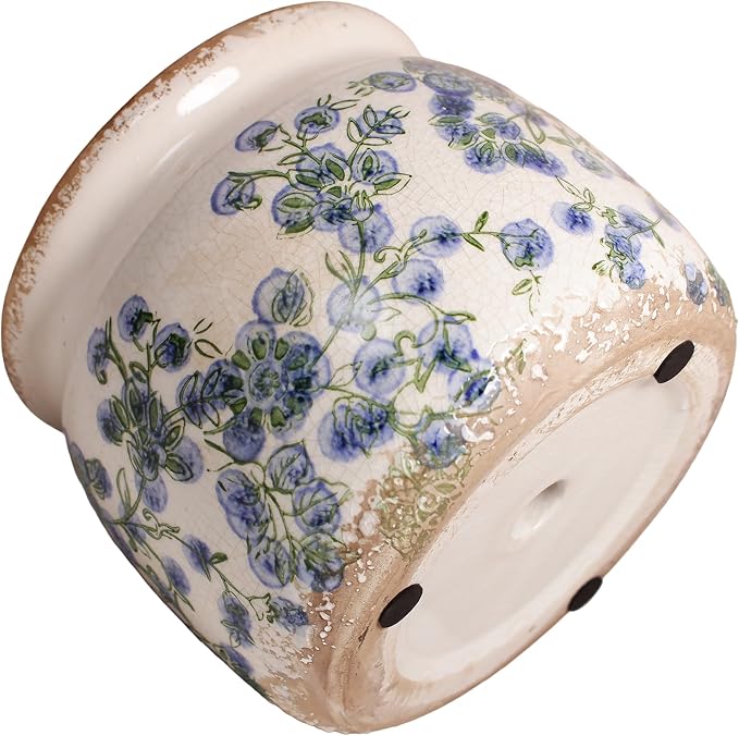 Vintage Cottage Ceramic Planters, French Flower Pot & Vase - Image 5