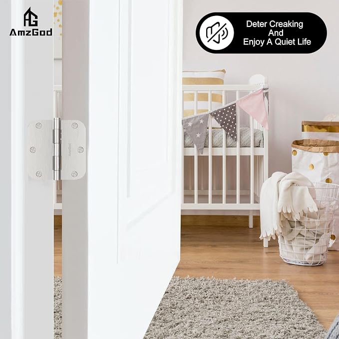 Door Hinges Brushed Nickel - Image 2