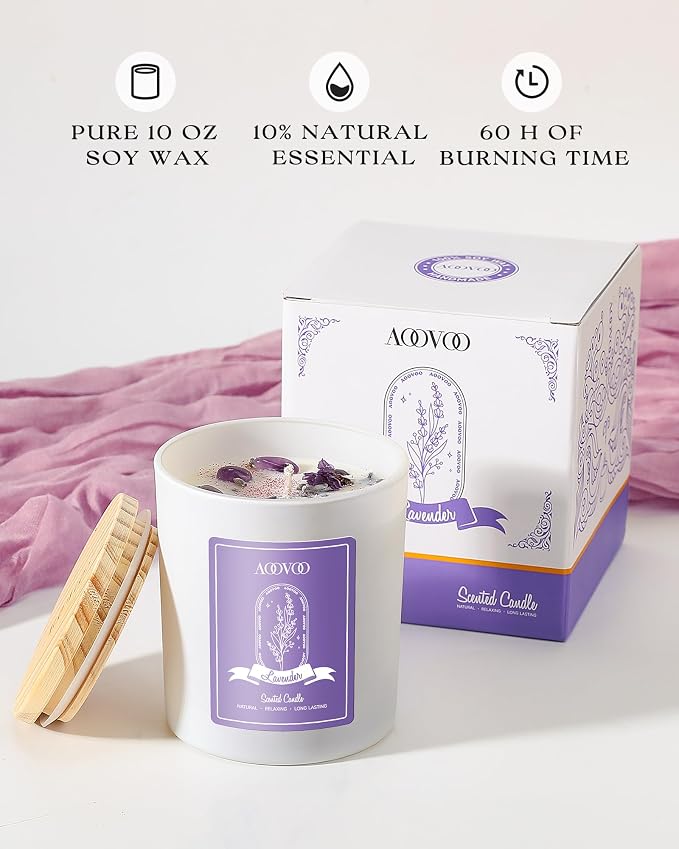 AOOVOO Lavender Scented Candles - Image 2
