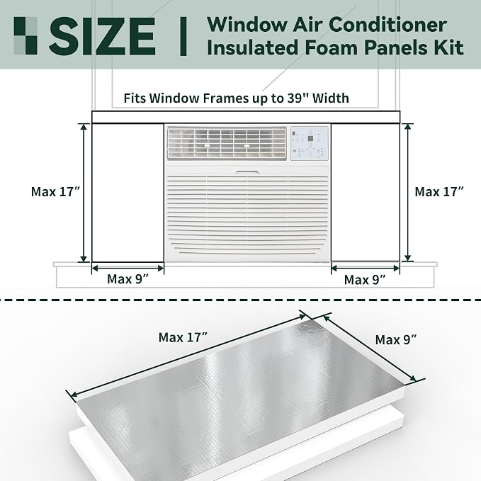 Flehomo Window Air Conditioner Insulation Foam Panels - Image 2