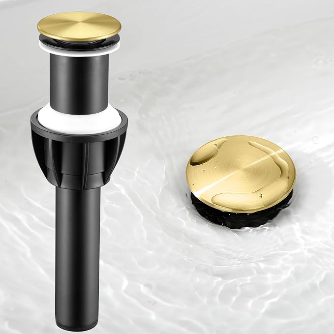 TIORIY Vessel Sink Drain Without Overflow, Plastic Bathroom Pop up Sink Drain by TIORIY