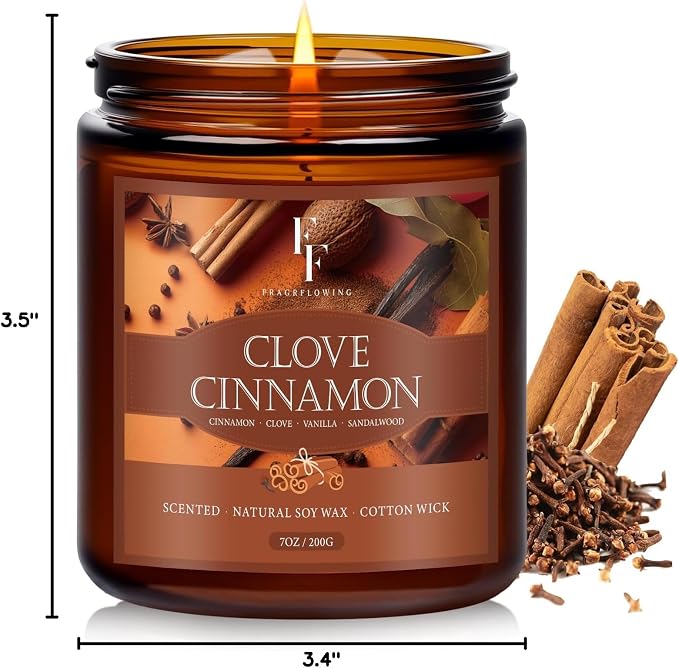 Fall Candle, Clove Cinnamon Scented Candles - Image 7