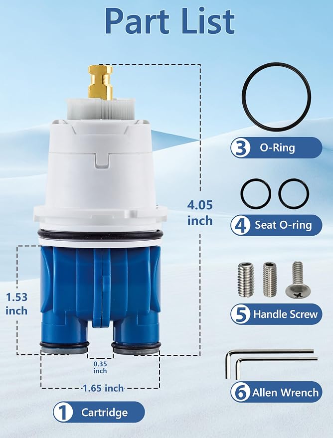 Shower Cartridge Replacement for Delta RP19804 | 1-Pack, Fits Delta Monitor - Image 4