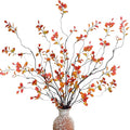 6 Pcs Fall Stems Artificial Ficus Branches, 47.2 Inch Faux Eucalyptus Stems by Cherica
