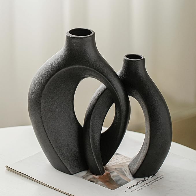Lvases Snuggle Hollow Ceramic Vase Set of 2 - Image 5