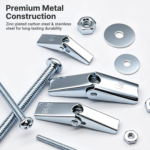 weideer 92Pcs Toggle Bolts 3/16" Heavy Duty Drywall Anchors and Screws - Image 4