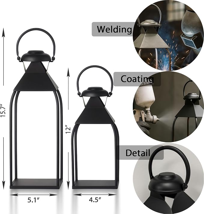 Decorative Metal Lanterns Indoor Outdoor, Candle Holder - Image 6