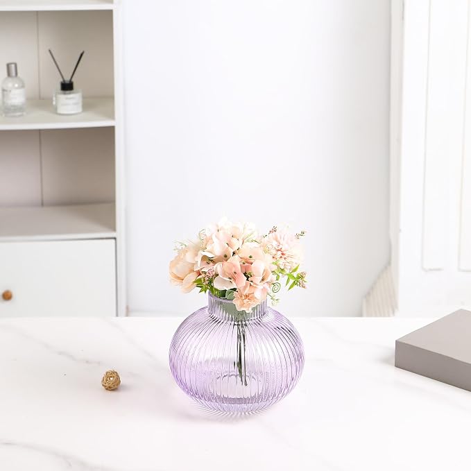 Purple Glass Vase, Flower Vases - Image 2