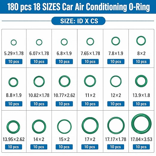ZDBB 265 Pcs 30 Sizes AC O Ring & Gasket Seal Kit, Reliable R134a Seals | - Image 2