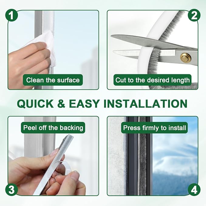39FT Weather Stripping Door and Window Seal, Self-Adhesive Soundproofing Seal - Image 8