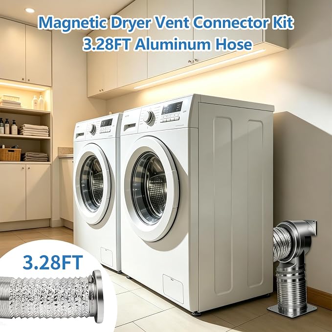 Magnetic Dryer Vent Connector Kit, Dryer Vent Coupling - Image 5