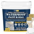 Rubber Liquid Waterproof Sealant, TUFINEIN 11 LB/5 KG Neutral Gray Quick Drying by TUFINEIN