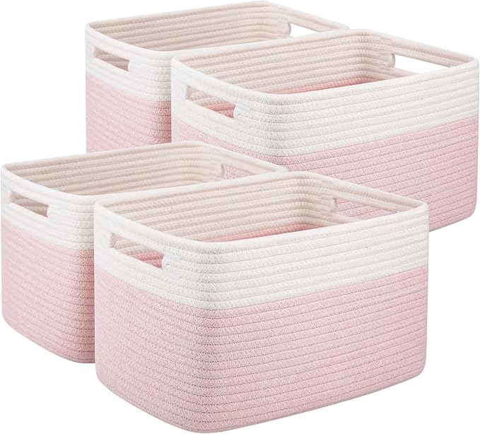 OIAHOMY 4 Pack Storage Basket, Closet Organizer by MasterofSpaceOptimization