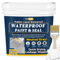 Rubber Liquid Waterproof Sealant, TUFINEIN 53oz/1.5kg Neutral Gray Quick Drying by TUFINEIN