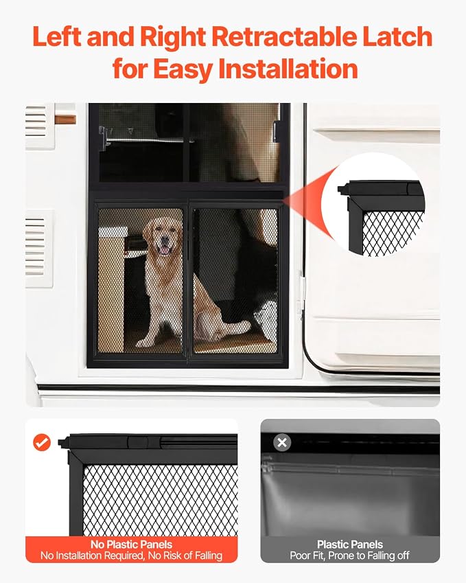 VEVOR RV Screen Door Protector, 22.5 x 20 inch Door Grille, Reinforced - Image 4