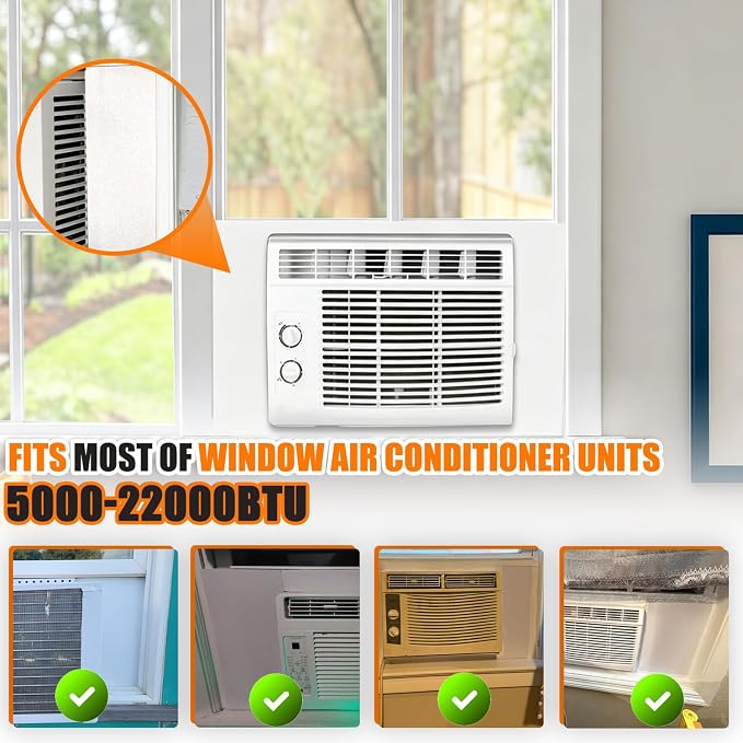 Window Air Conditioner Insulated Foam Panels, Hot air Stop | Side Insulated - Image 4