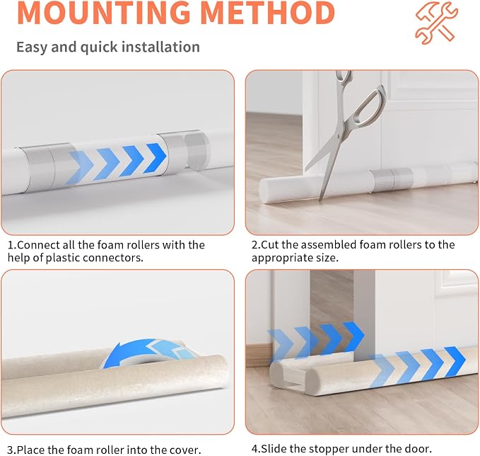 BKSAI Under Door Draft Stopper, Upgraded Under Door Gap Filler - Image 7