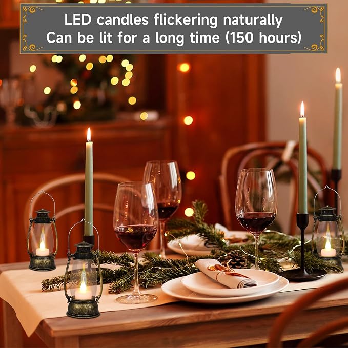 12Pcs Mini Lantern for Halloween Decor, 6Inch Small Lanterns for Western Garden - Image 4