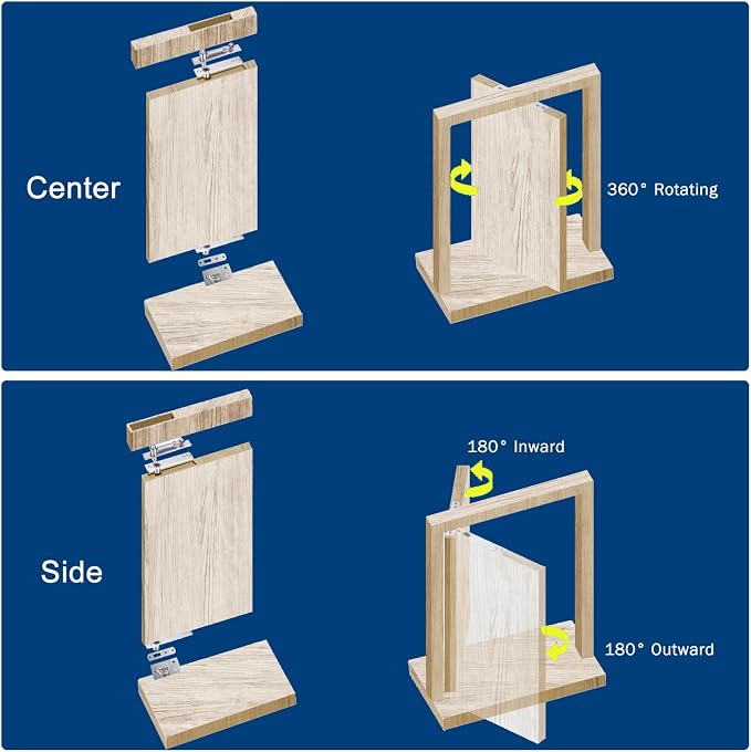 330 LBS Pivot Hinge Set with Door Catch - Image 5