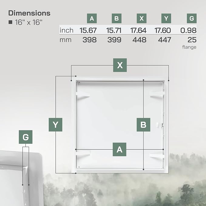 Vent Systems Access Panel for Drywall 16 x 16 Inch - Image 2