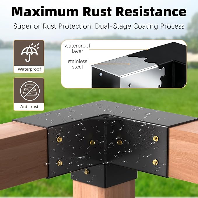 Pergola Brackets, 3-Way Pergola Kit - Image 4