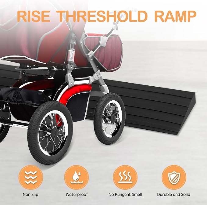 Threshold Ramps for Doorways Self-Adhesive Rubber Threshold Strip | Rubber - Image 3