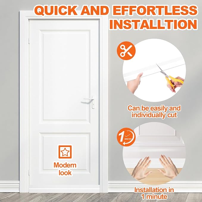 Door Draft Stopper, Door Sweep for Bottom of Door, Weather Stripping Door Seal - Image 7
