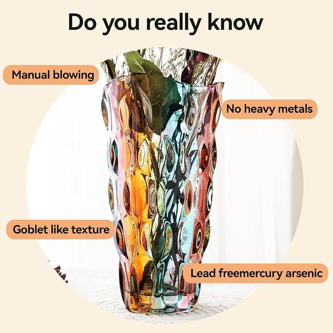 CEMABT 9.5inch 3.4 lb Glass Vases - Image 3