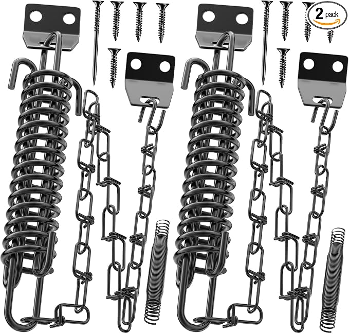 Screen Door Chain for Door Spring 2 Pack Storm Door Closer for Wind Safety | by WINONLY