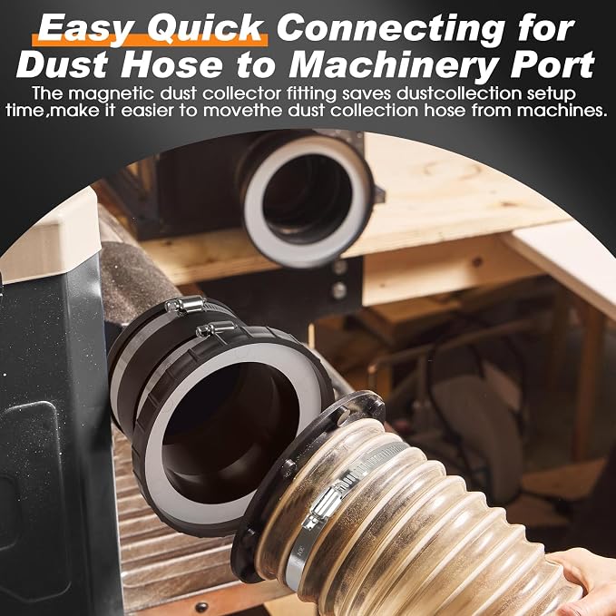 4" Magnetic Dust Collection Fittings - Image 3