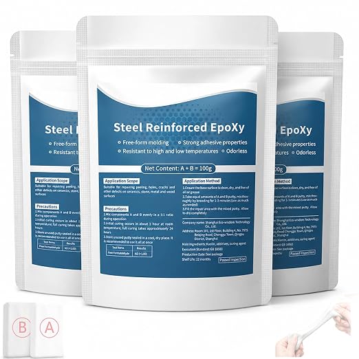 Steel Reinforced Epoxy Putty, Strong Clay Iron Adhesive, Waterproof 2-Part by Unknown
