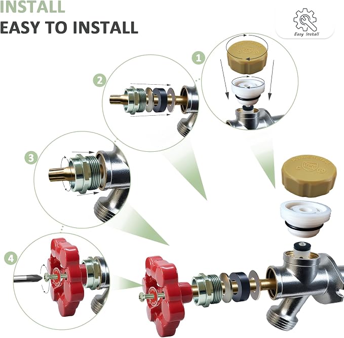 Outdoor Faucet Repair Kit, VACVBKX1B Vacuum Breaker Outside Faucet Repair Kit - Image 2
