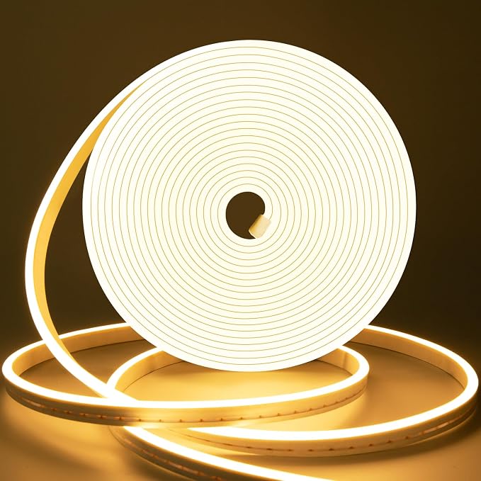 Lamomo Outdoor Neon Rope Lights, 49.2ft Warm White IP65 Waterproof Dimmable Led - Image 8