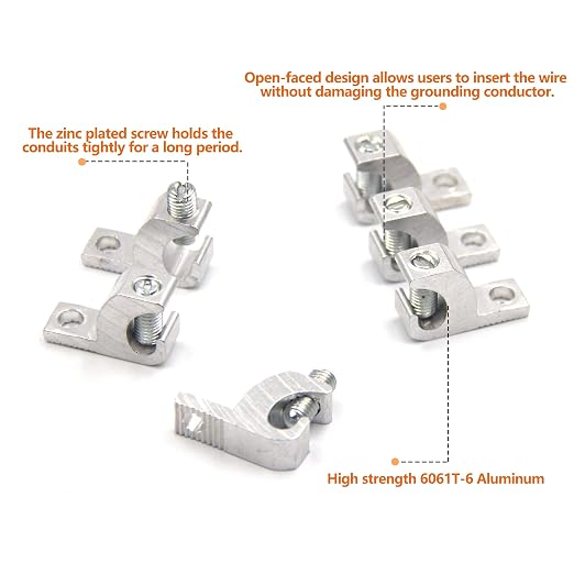ISPINNER 6pcs Aluminum Lay-in Lug, AWG 14-4 Copper Conductor Lay-in Connector - Image 4