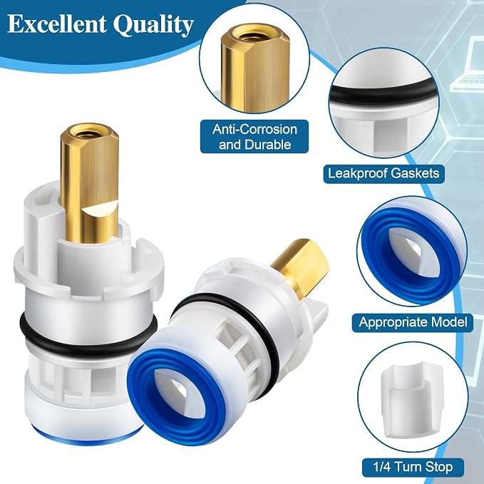 Enhon 2 Pack Faucet Cartridges, Compatible - Image 8