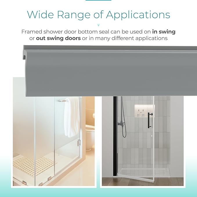 Framed Shower Door Sweep, Shower Bottom Door Sweep Replacement - Image 4