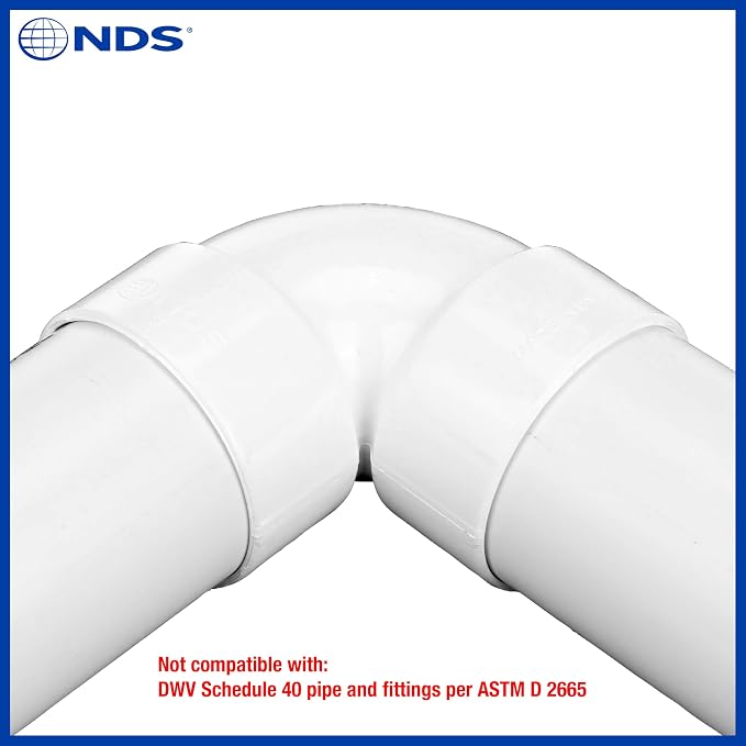 NDS 3P02 PVC 90-Degree Elbow, for Hub X Hub solvent-weld connections, for Use - Image 8