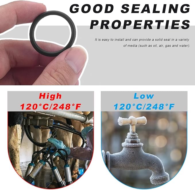 225PCS O-Ring Assortment Kit, 18 Sizes Heat & Oil Resistant Sealing Gaskets - Image 5