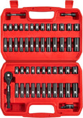 1/4" Drive Impact Socket Set 52Pcs, Metric and SAE | 4-14mm, 5/32"-9/16" by LLNDEI