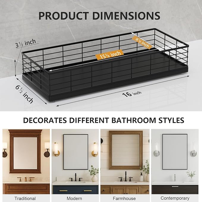 Toilet Paper Storage Basket, Narrow Bathroom Countertop Organizer - Image 6