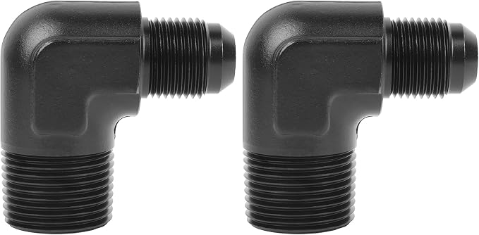 EVIL ENERGY 8AN Male Flare to 3/4" NPT Pipe 90 Degree Fitting Adapter Aluminum by EVILENERGY