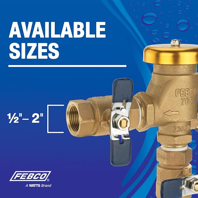 Febco 765 Series 1-1/2" Bronze Pressure Vacuum Breaker Backflow Preventer - Image 3