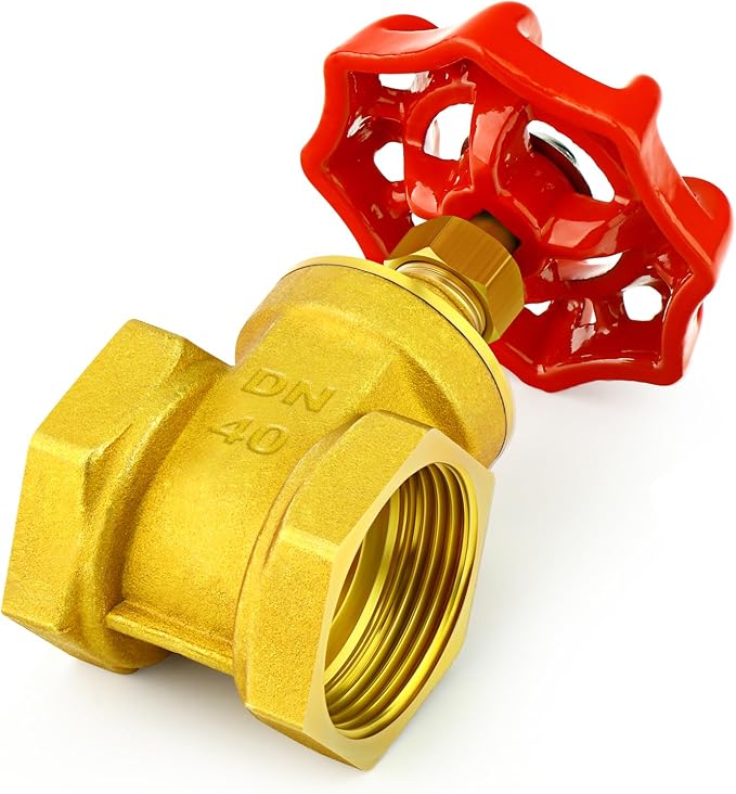 GASHER 1PCS 1-1/2 Inch Brass industrial Gate Valve, Heavy-duty Rotary Sluice - Image 7
